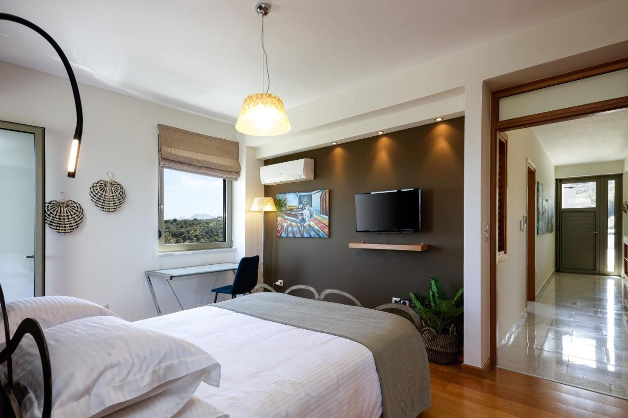 Rizes Villa With Jacuzzi & Heated Pool Agia Triada Exteriör bild