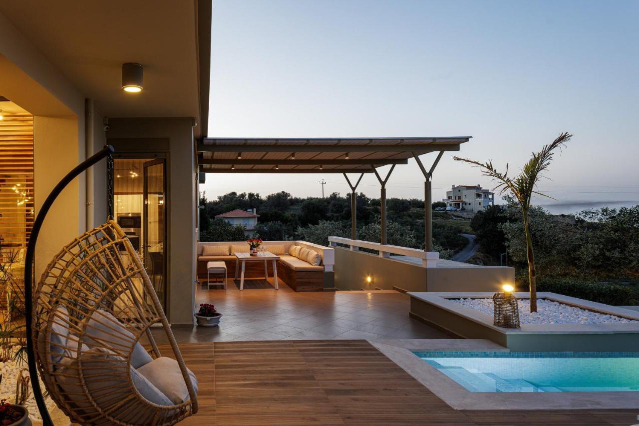 Rizes Villa With Jacuzzi & Heated Pool Agia Triada Exteriör bild