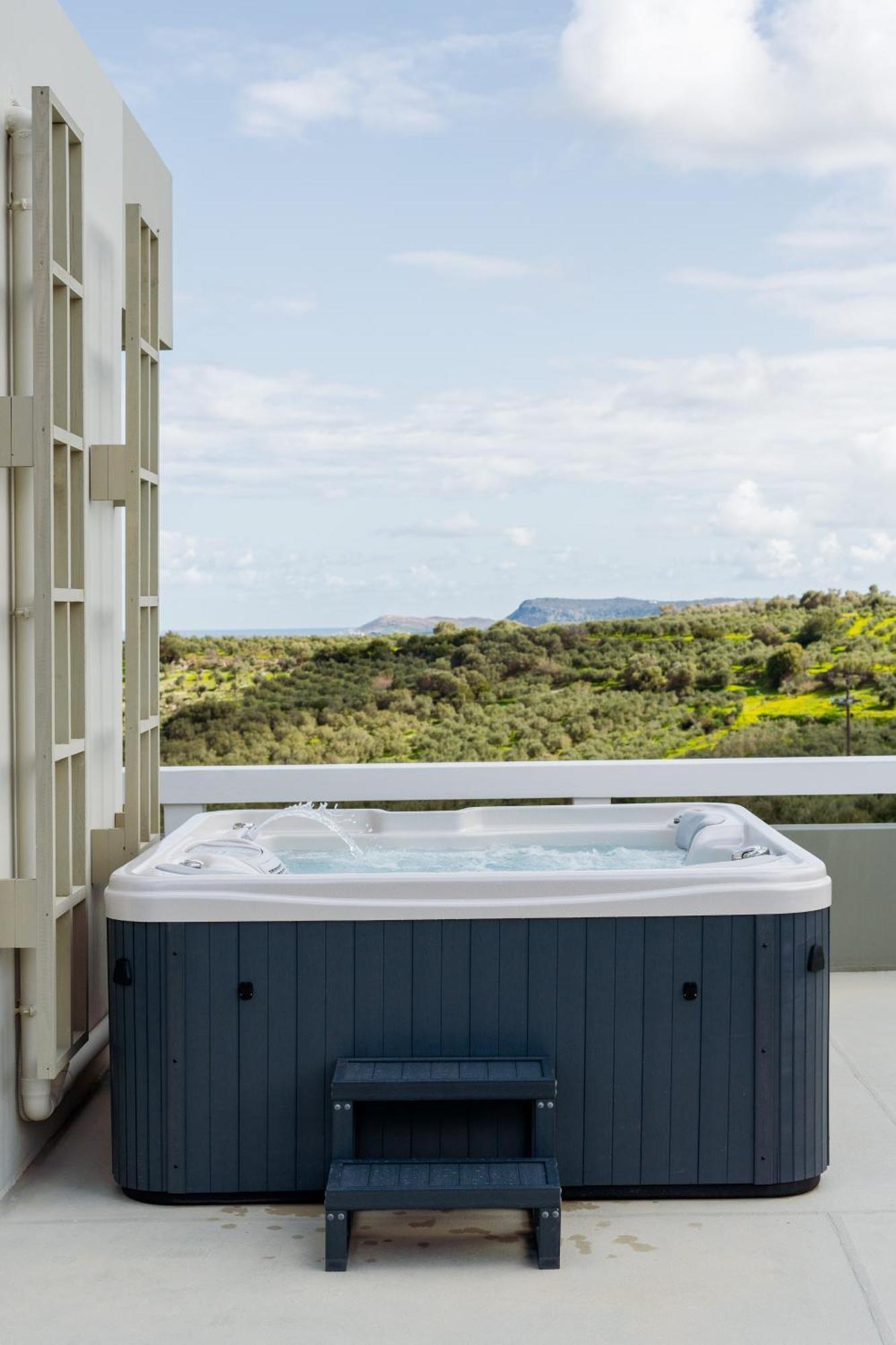 Rizes Villa With Jacuzzi & Heated Pool Agia Triada Exteriör bild